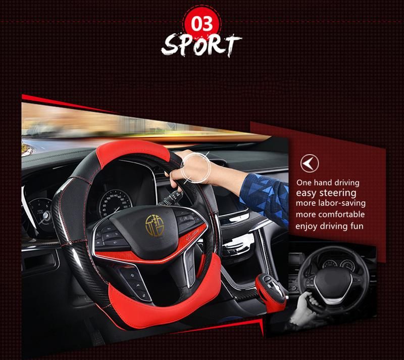 Newly Novelty PU Leather Auto Steering Wheel Cover