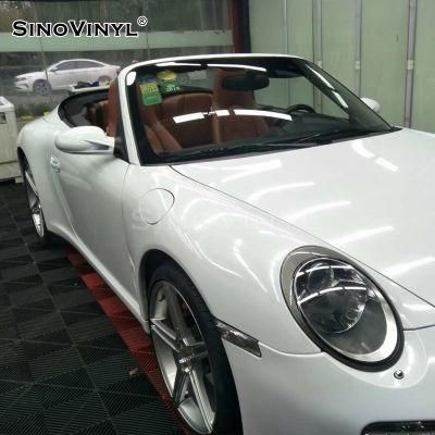 SINOVINYL Factory Price Wholesale Diamond Crystal White Auto Body Wrapping Vinyl Film