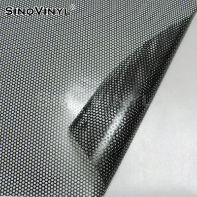 SINOVINYL Black Mesh One Way Vision Vinyl Film