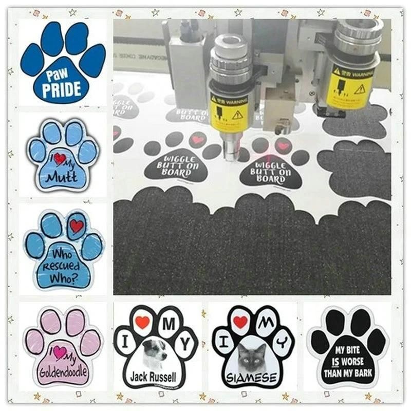 Customized High Quality Pawprint Car Magnet Sticker