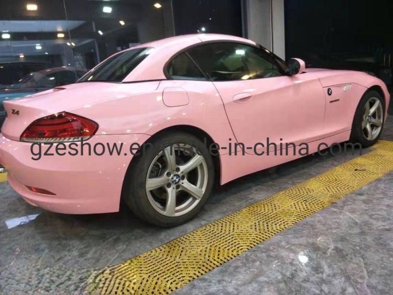 Glossy Crystal Shell Pink Car Decoration Vinyl Car Wrap Film