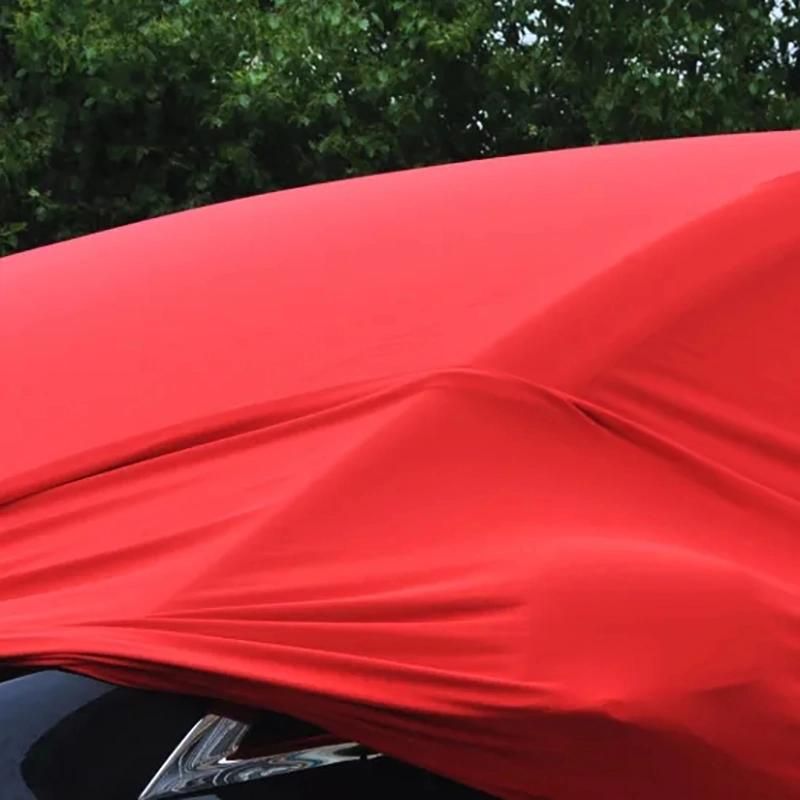 Auto Show Protection Anti-Scratch Waterproof Dust-Proof Velvet Unveiling Car Cover