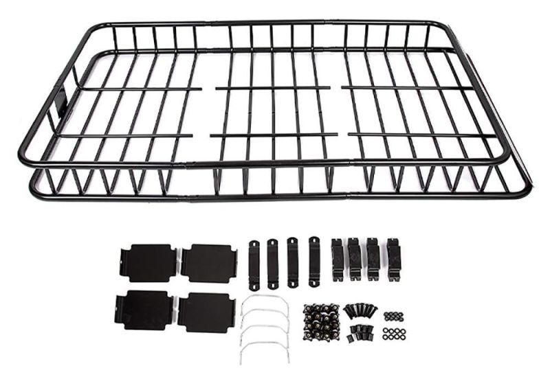 Black Car Roof Rack Cargo Basket Carrier Rack Universal Roof Rack