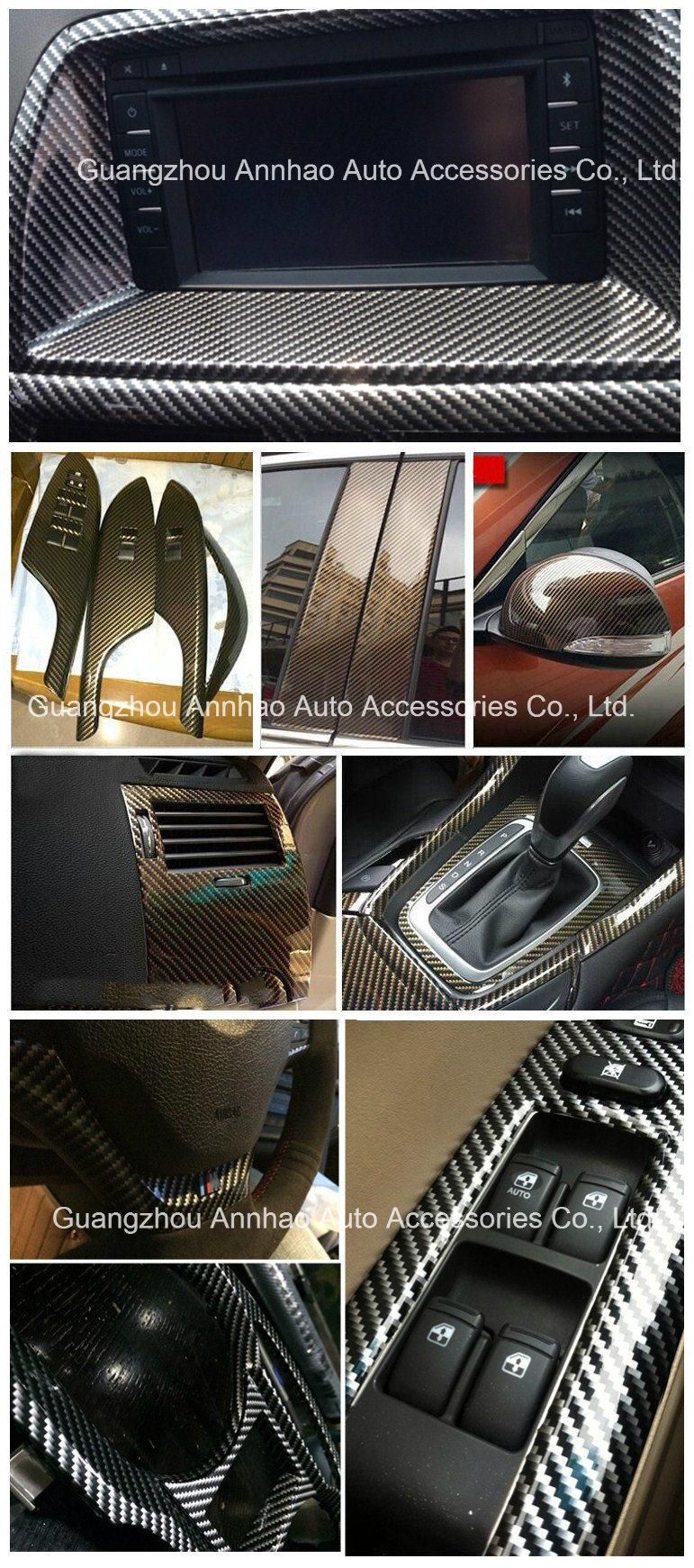 Air Bubble Channel Car Exterior Accessories 2D Carbon Fiber Vinyl