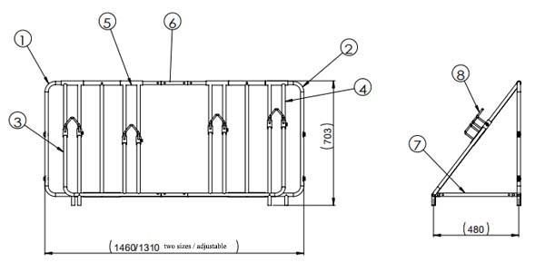 Pickup Truck Rack Bike Carrier Mounted for on Pickup Car Truck