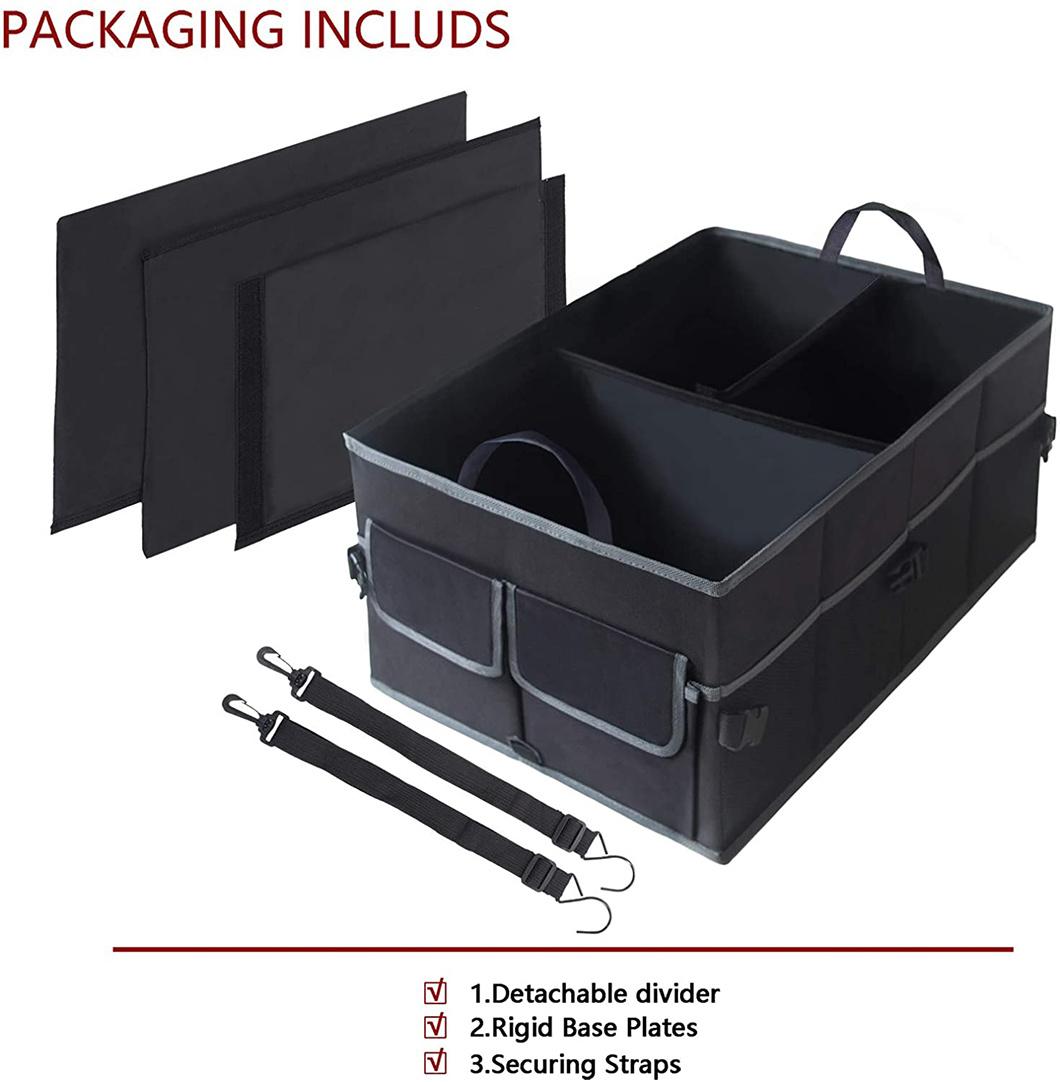 Trunk Storage Waterproof Collapsible Durable Multi Compartments, Car Trunk Organizer, Collapsible Storage