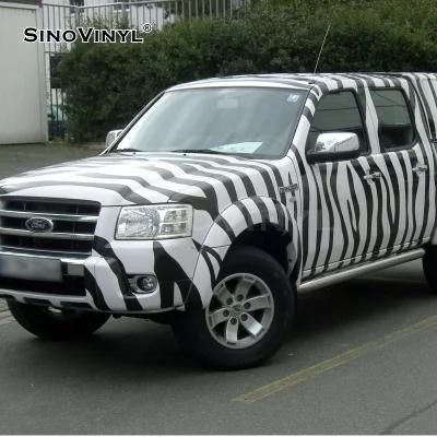 SINOVINYL Leopard Skin Car Body Design Sticker Vehicle Vinyl Wrap Roll Wrap Car Sticker Film