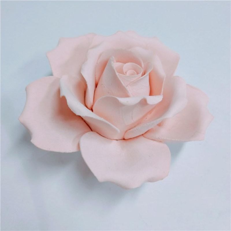 Customized Pink Rose Flower Ceramic Plaster Diffuse Incense Stone