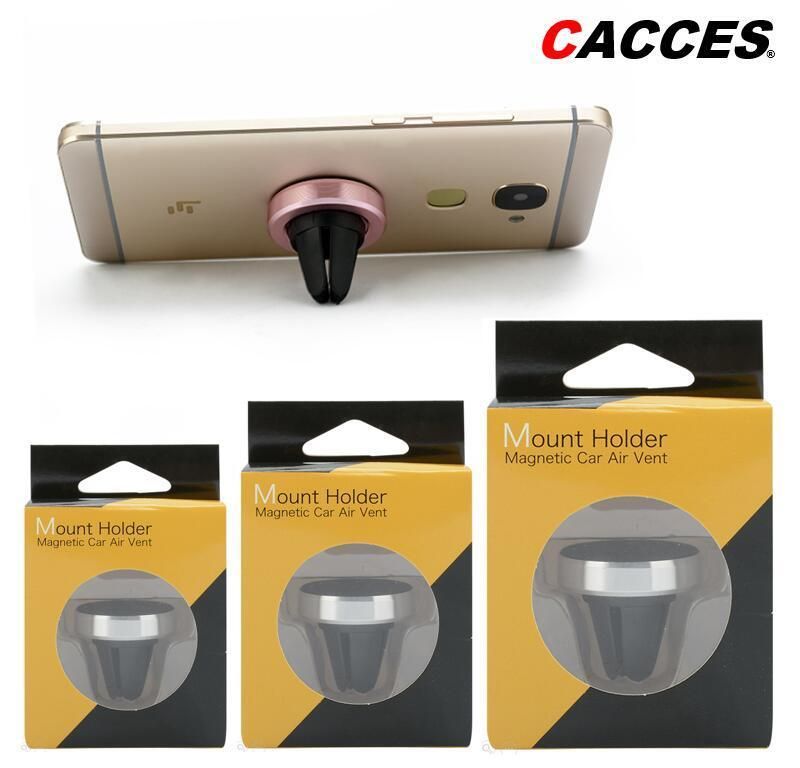 Cacces Magnetic Car Phone Holder Super Magnet Car Phone Mount Black Red Rose Silver Gold Air Vent Car Mount Universal Best Seller Cheap High Quality E002pm