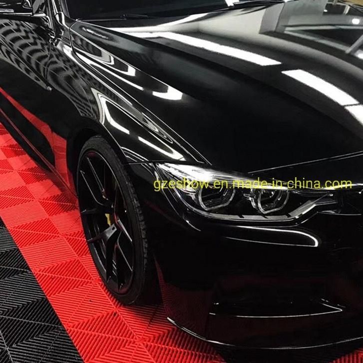 Glossy Metallic Black Car Body Wrapping Vinyl Film