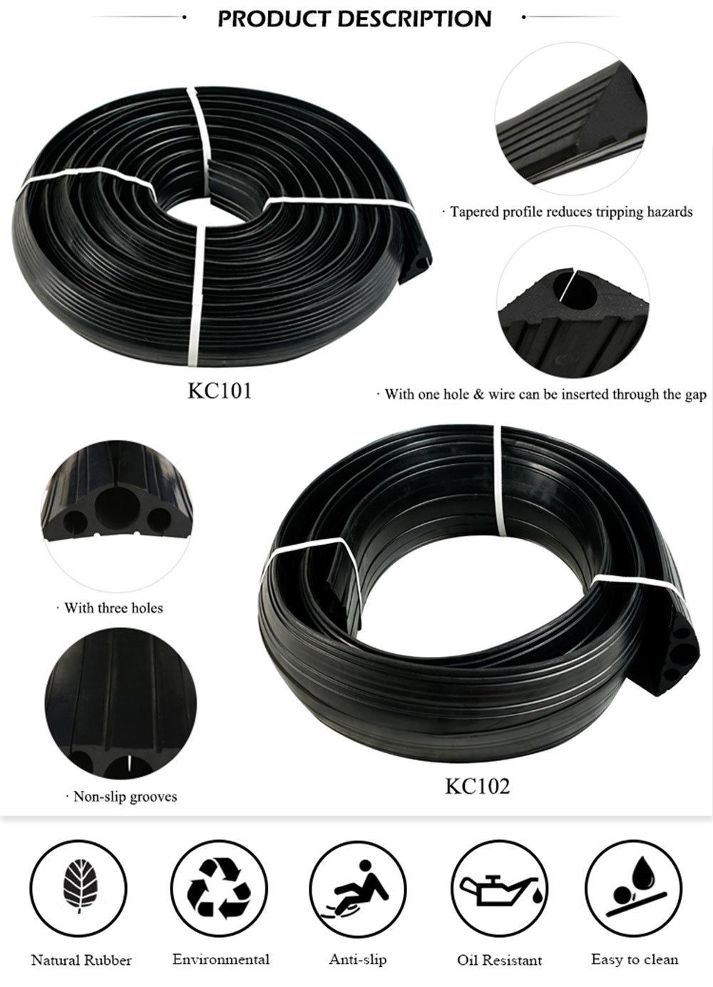 Heavy Duty Floor Cord Covers Cable Protection Cover Rubber Cable Protectors