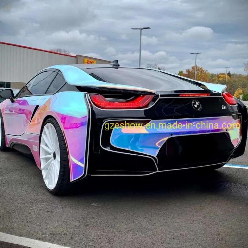 Rainbow White Car Vinyl Wrapping Film