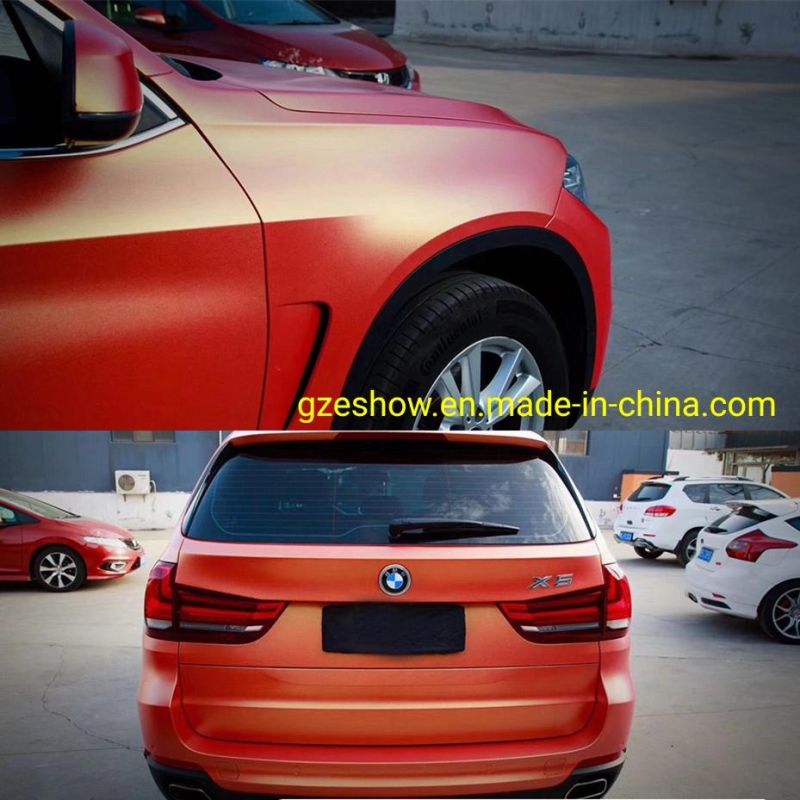 Matte Gold Charm Orange Color Vinyl Car Wrap