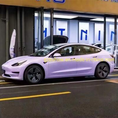 Glossy Light Purple Film Vinyl Metal Paint Color Foil for Car Wrap