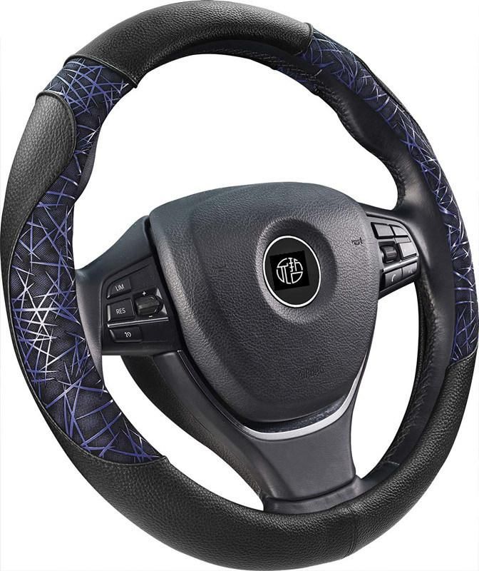 Classic Cool Colorful Pringting PU Leather Steering Wheel Cover