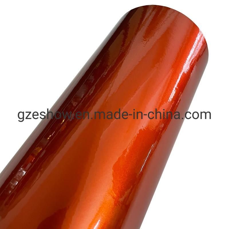 Car Decoration Pearl Metallic Orange Car Wrap Film for Car