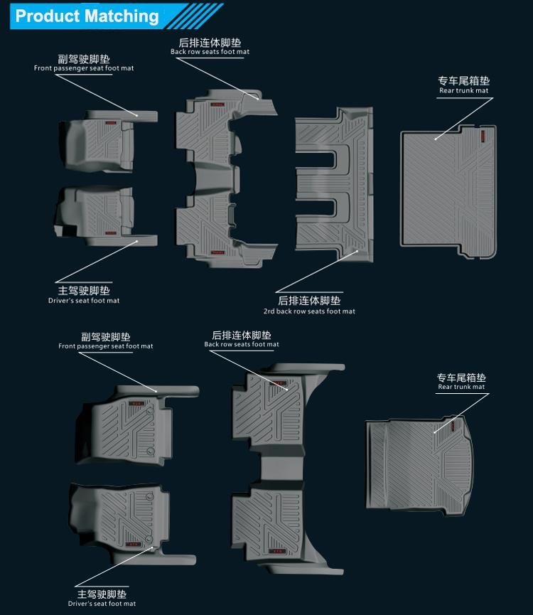 Environmal Tpo Car Rear Trunk Mats for Isuzu Mu-X