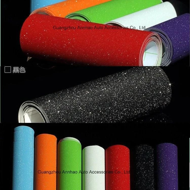 1.52*28m Black Glitter Diamond Matte PVC Film Car Body Wrap