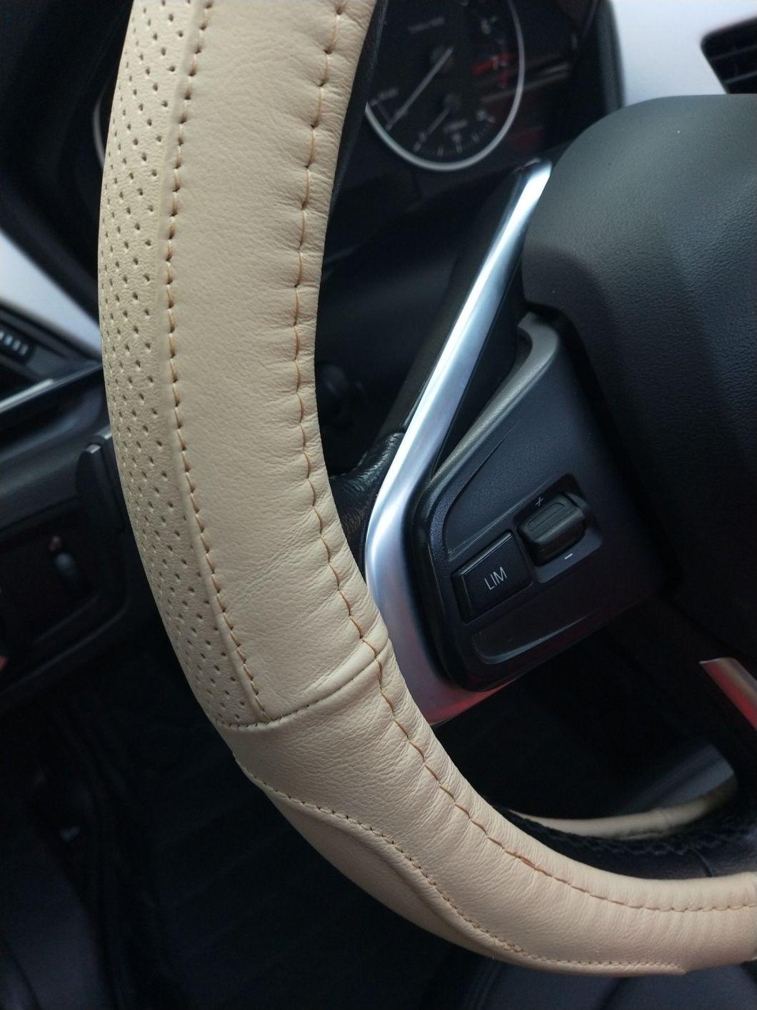 Genuine Leather Steering Wheel Cover with Light for Hot-Selling