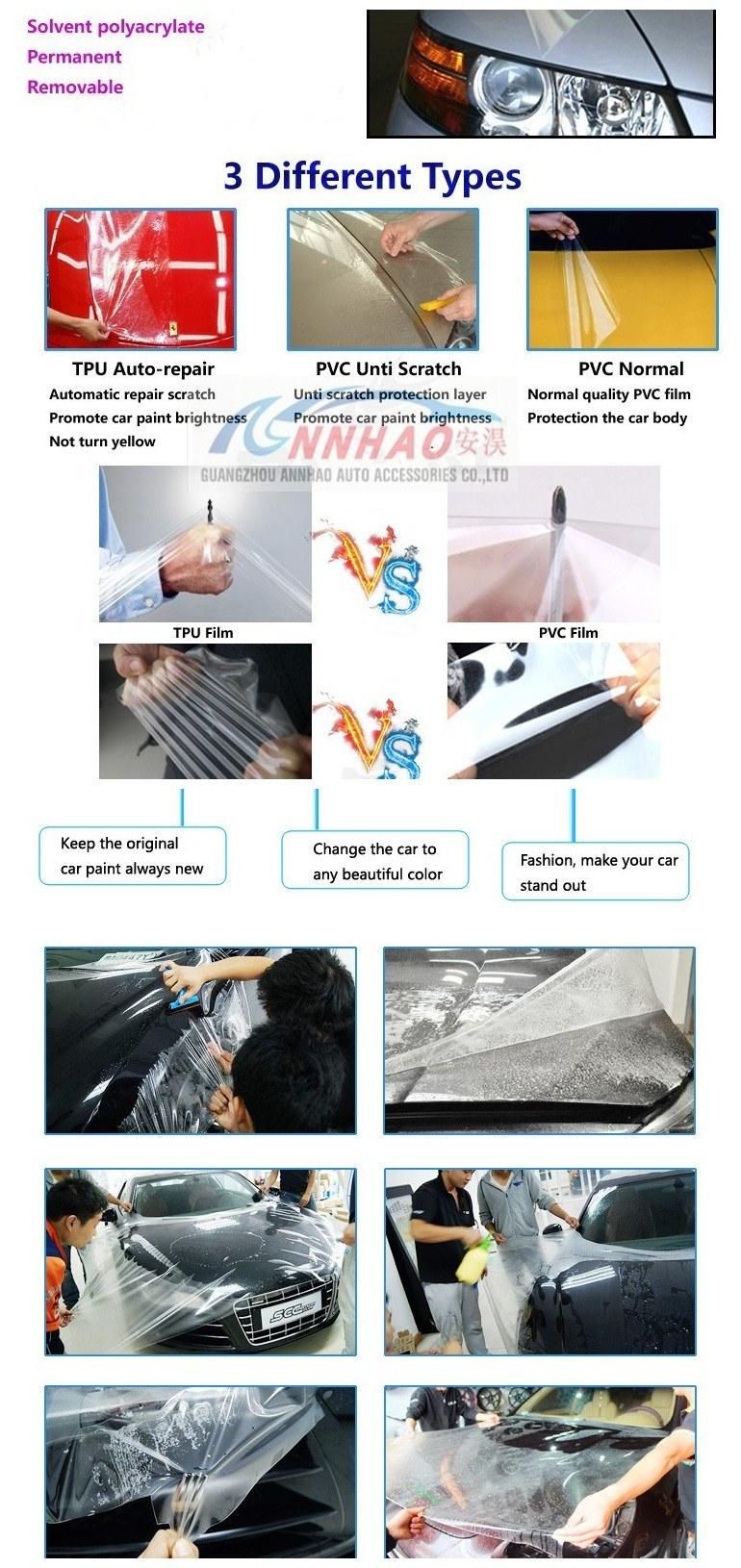 Ondis 1.52*15m Size Automatic Repair Anti Scratch Transparent TPU Ppf Car Body Protection Film