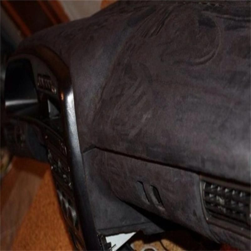 Black Suede Fabric Car Wrap Velvet Car Interior Vinyl Film