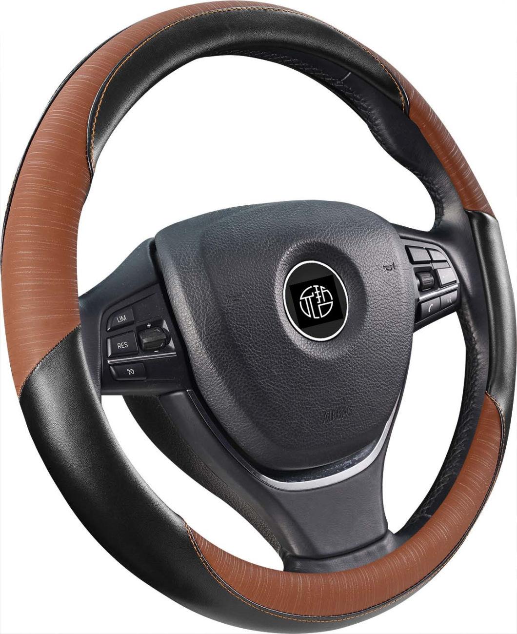 Matte Skid Anti-Skid Durable Can Be Customized PU Leather Car Steering Wheel Cover