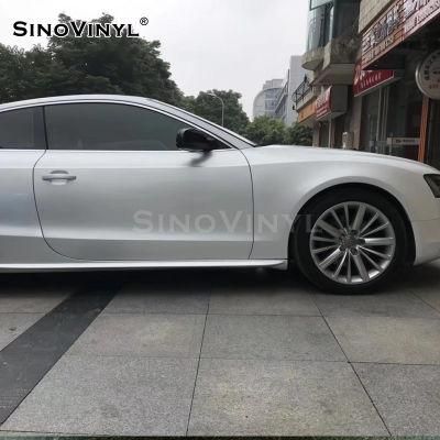 SINOVINYL Good Conformity Gloss White Gold Color Changing Car Body Vinyl Wrap Film