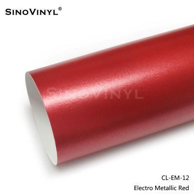 SINOVINYL Super Air Release Vinyl Roll Matte Electro Metallic Car Sticker Wrapping Film