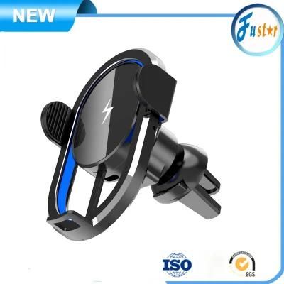 R1 Infrared Sensor Automatic Clamping Cell Phone Super Charger 15W Fast Charging Magnetic Car Holder Qi Wireless Car Charger