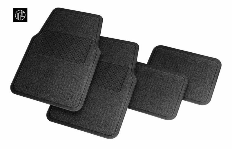 Interior Universal 4PCS PVC Car Mat Anti-Slip Car Foot Mats