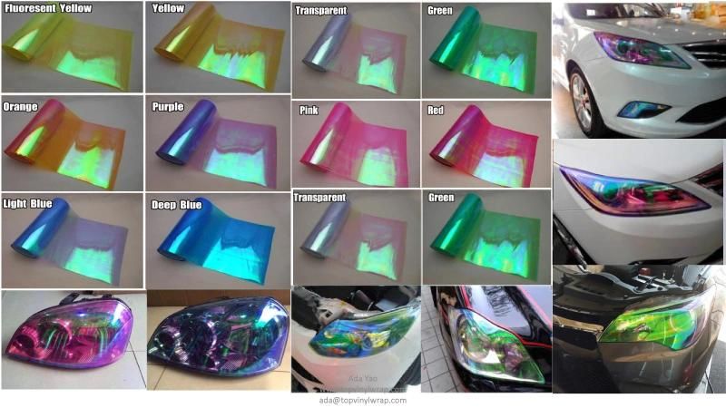 0.3*10m Cat Eyes Car Light Film Car Sticker Automotive Headlight Taillight Tint Film Cat Light Eyes Lamp Tinting Film