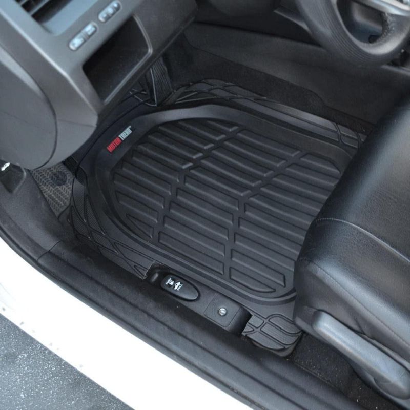 Contoured Gasket - Deep Disc Heavy Rubber Floor Mats for Automotive SUV Trucks and Vans - All-Weather Protection