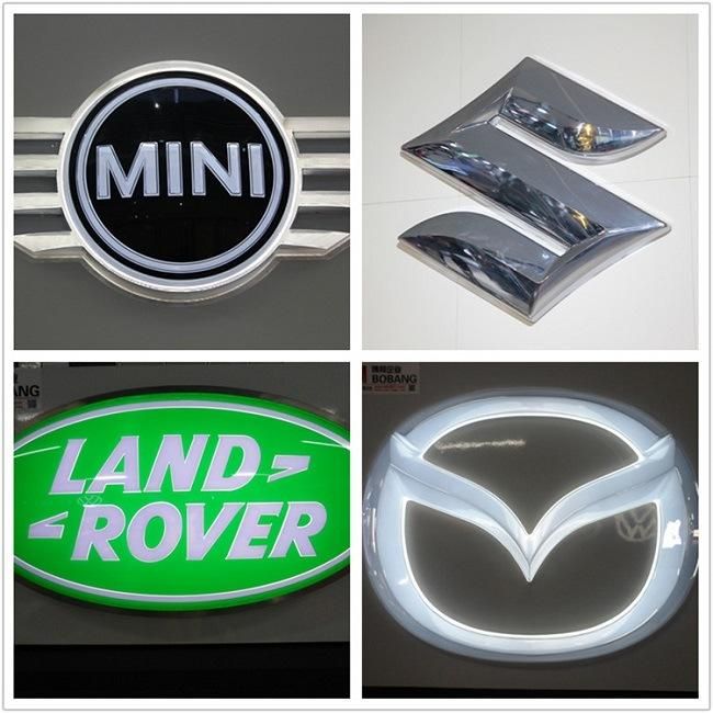 Thermoform Custom LED Car Brand Signs Car Logo