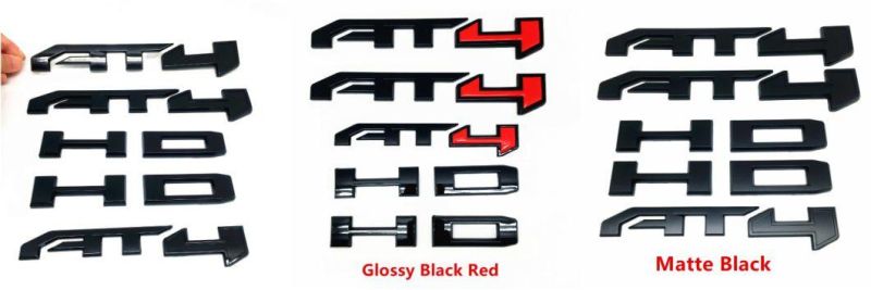 At4 HD Emblem Sierra Letters Gmc Sierra 2500HD 3500HD Emblem Fender Badge Decal Sticker Logo Car Accessories Car Parts Decoration ABS Plastic