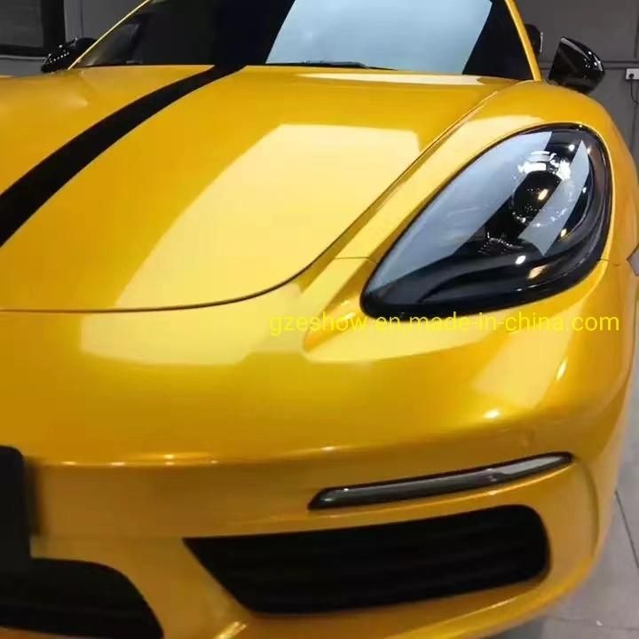 Yellow Super Glossy Metallic Car Vinyl Wrap Film