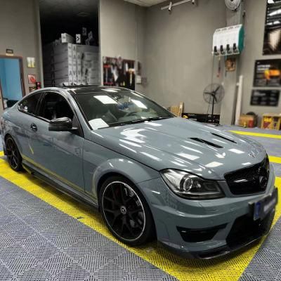 Tsautop 1.52*18m Light Cement Ash Super Glossy Crystal Car Body Sticker Vinyl Wraps