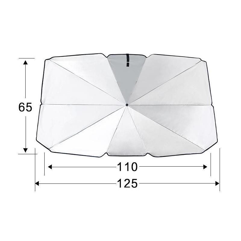 Foldable Car Sunshade Umbrella, Telescopic Car Front Windshield Heat Insulation Sunscreen Sun Shade Windshield Car Umbrella Wbb13233