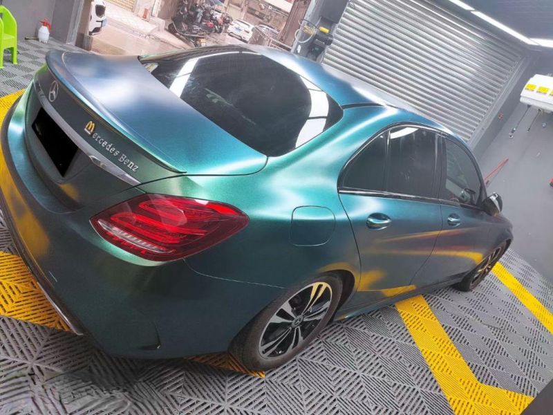 Matte Diamond Green Charm Gold Whole Body Car Film