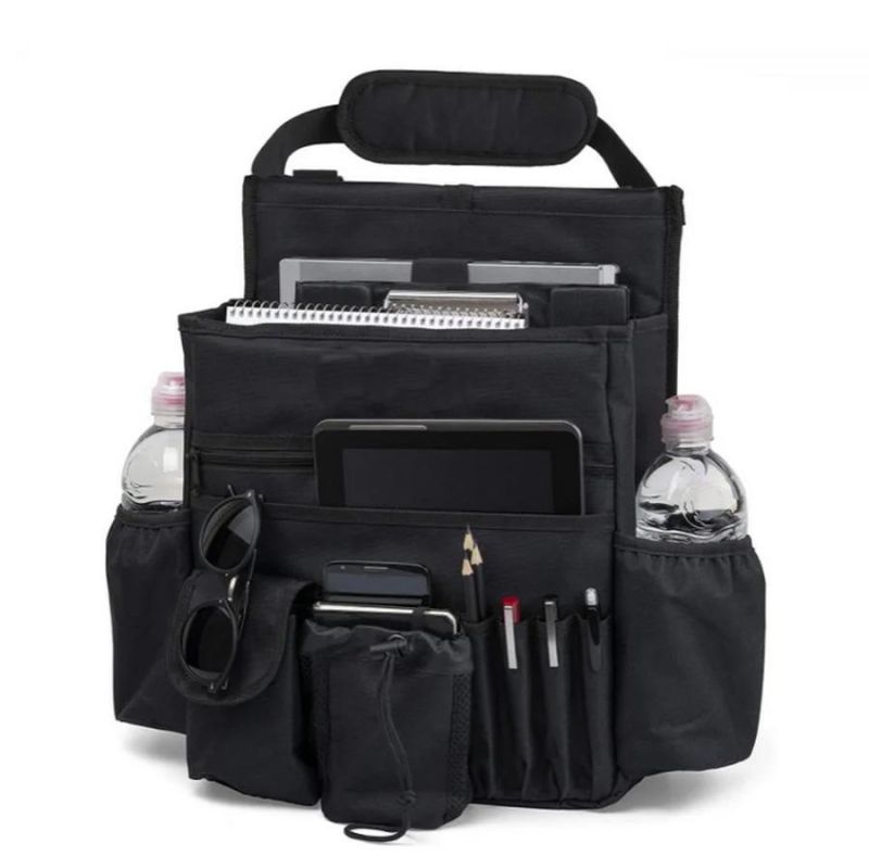 Multi-Functional Truck Front Seat Organiser Tablet Bag Car Back Seat Organizer with Adjustable Shoulder Strap