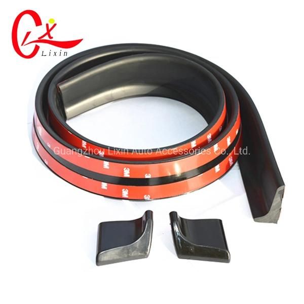 Car Body Carbon Fiber Tuning Wing Rear Rubber Spoiler Sticker