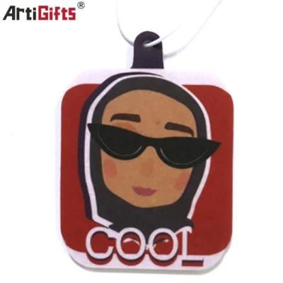 Custom Unscented Paper Car Parfume Scents Cool Girl Air Freshener