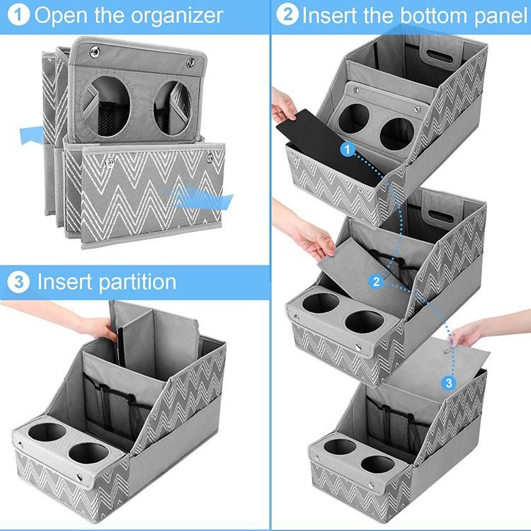 Large Capacity Seat Backseat Toys Storage Collapsible Front & Backseat Car Organizer Multifunctional Car Organization for Kids