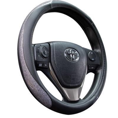 Metallic Wholesale Auto Car Carbon Fiber Steering Wheel Cover 80519