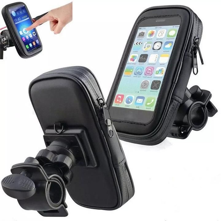 Bike Phone Mount Bag, Cycling Waterproof Front Frame Top Tube Handlebar Bag with Touch Screen Holder Case for I Phone X for Android