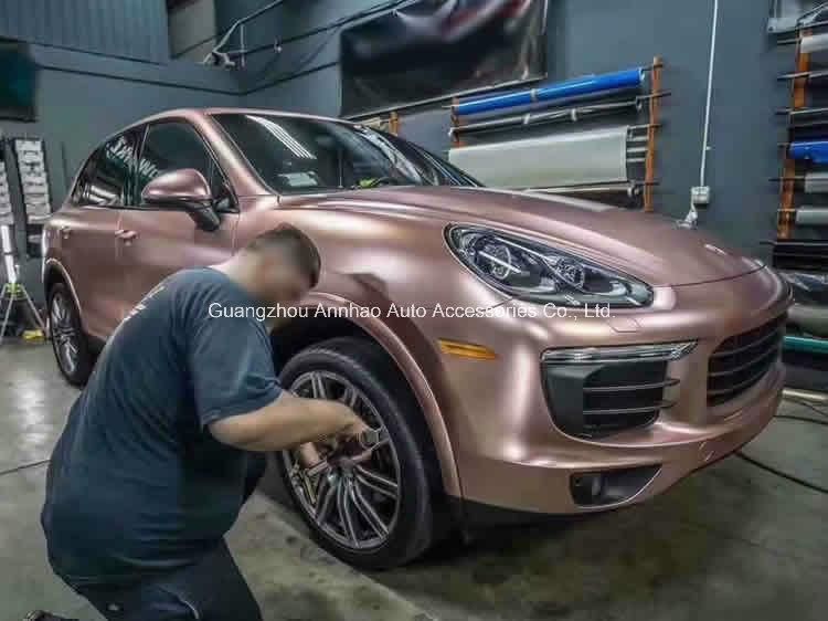 Rose Gold Lightning Matte Metal Satin Vehicle Wrap Vinyl Film