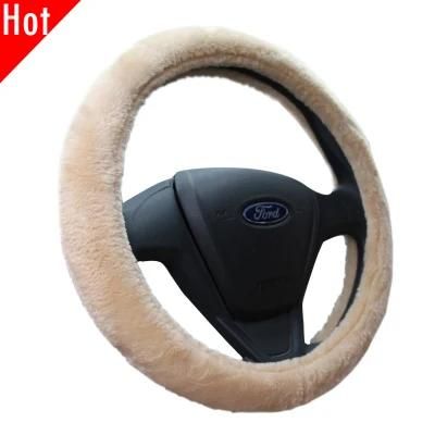 Long Plush Winter Auto Car 15 Inch Universal PU PVC Steering Wheel Cover 80429