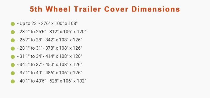 5th Wheel Travel Trailer Covers Large Motorhome Waterproof RV Cover