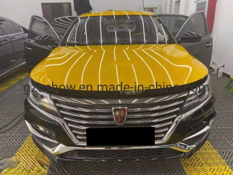 Glossy Metallic Maple Yellow Vinyl Wrap Car Wrap Vinyl Film