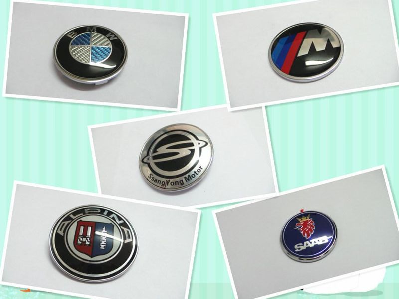 55mm ABS Chrome Body Auto Logo Car Emblem Badge For Benz