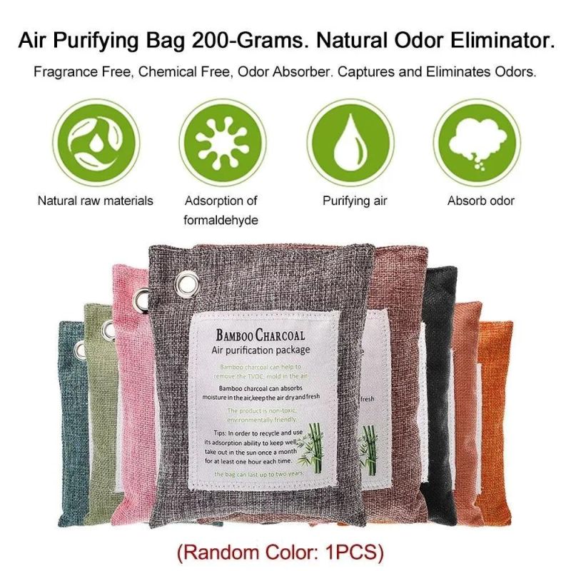 100% Eco Friendly Air Purifying Bag Activated Bamboo Charcoal Bag Natural Air Freshener